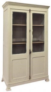 FRENCH PAINTED PINE BOOKCASE W