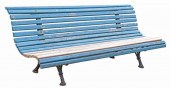FRENCH PAINTED SLAT & CAST IRO