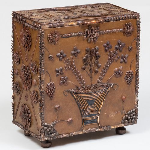 FRENCH PAINTED WOOD AND TWIG AND