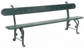 FRENCH PAINTED WOOD & CAST IRO