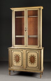 French painted wood two-part w