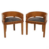 FRENCH PAIR OF ART DECO BURLWO