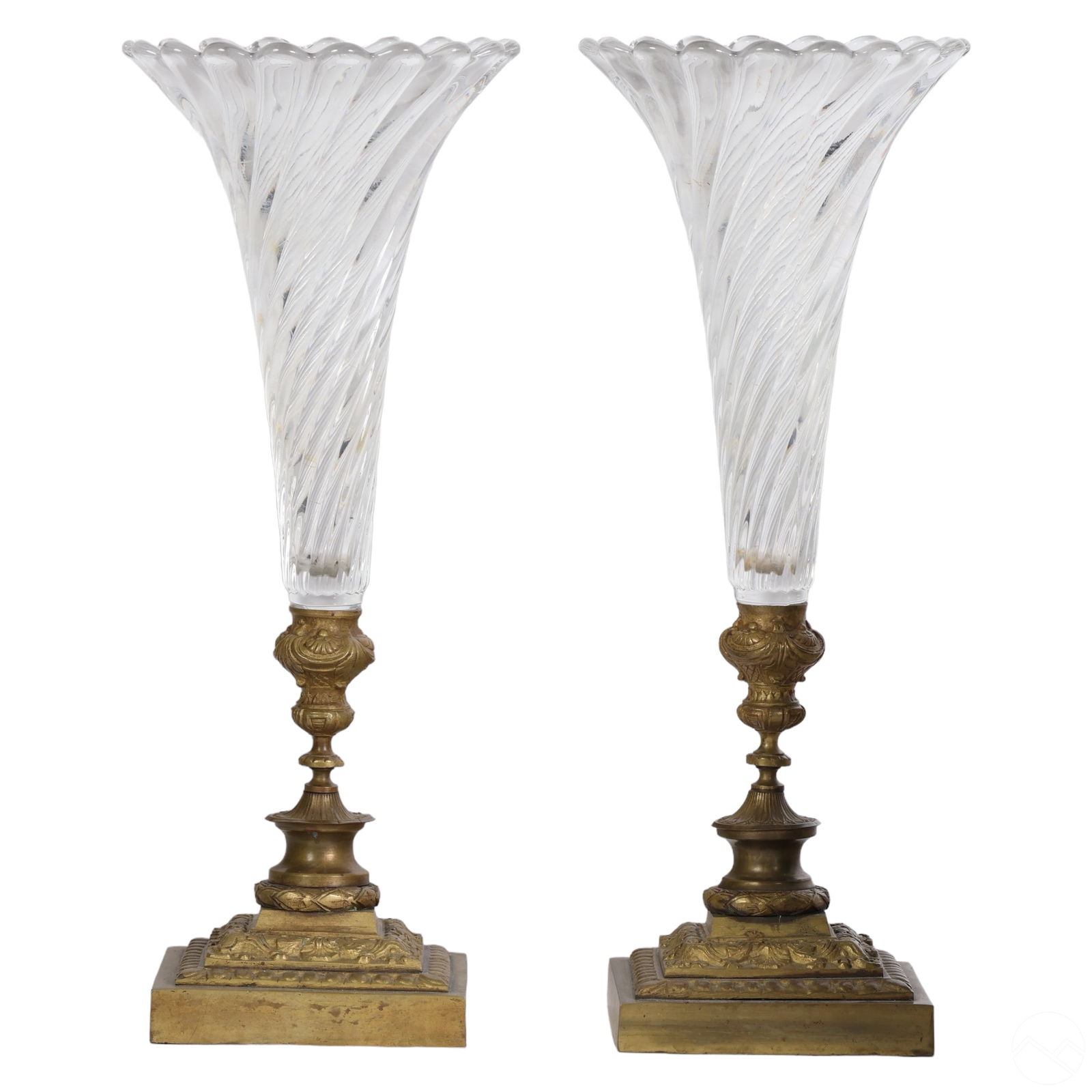 FRENCH PAIR OF BACCARAT STYLE
