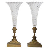 FRENCH PAIR OF BACCARAT STYLE