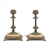 FRENCH PAIR OF ORMOLU, ALABAST
