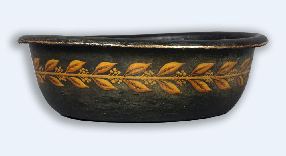 FRENCH PAPIER MACHE CENTER BOWL,