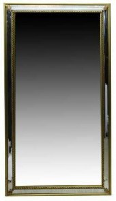 FRENCH PARCEL GILT BEVELED WAL