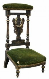 FRENCH PARCEL GILT CROSS PRIE-