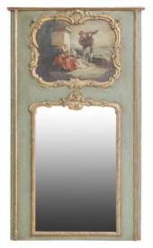FRENCH PARCEL GILT & PAINTED T