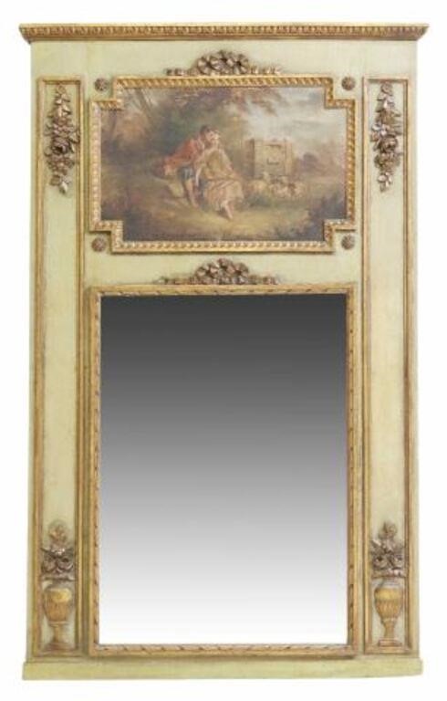FRENCH PARCEL GILT & PAINTED