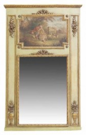 FRENCH PARCEL GILT & PAINTED T