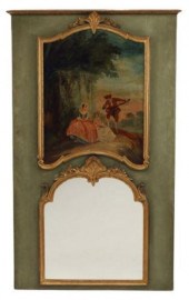 FRENCH PARCEL GILT & PAINTED T
