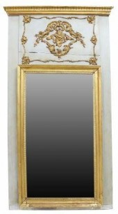 FRENCH PARCEL GILT & PAINTED T