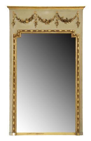 FRENCH PARCEL GILT TRUMEAU MIRROR