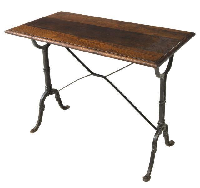 FRENCH PARISIAN OAK TOP CAST IRON