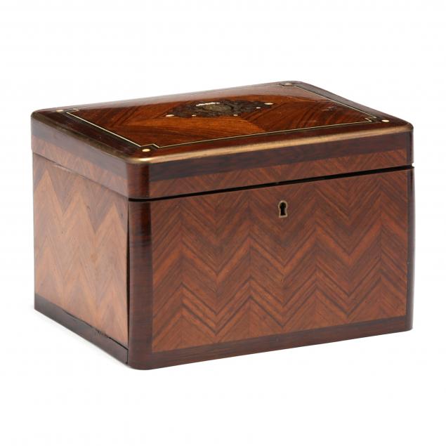 FRENCH PARQUETRY INLAID HUMIDOR