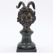 FRENCH PATINATED-BRONZE AND MA