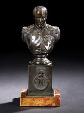 French Patinated Bronze Bust-o