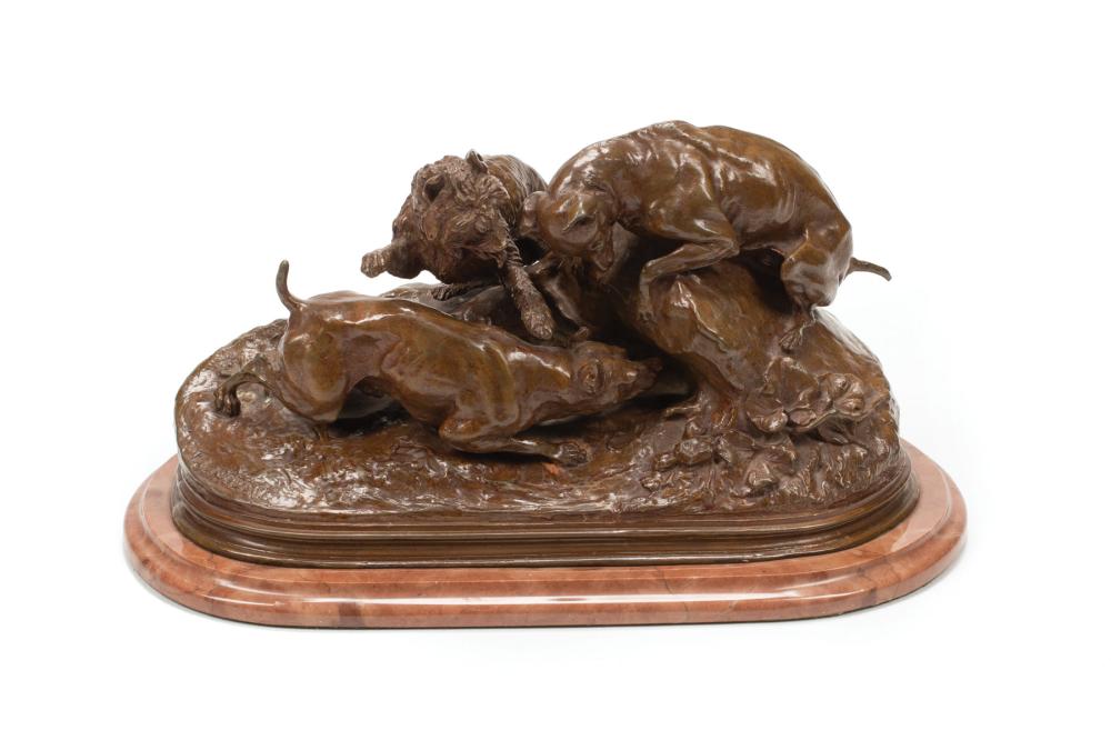 FRENCH PATINATED BRONZE FIGURAL