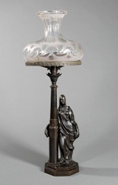 FRENCH PATINATED BRONZE FIGURA