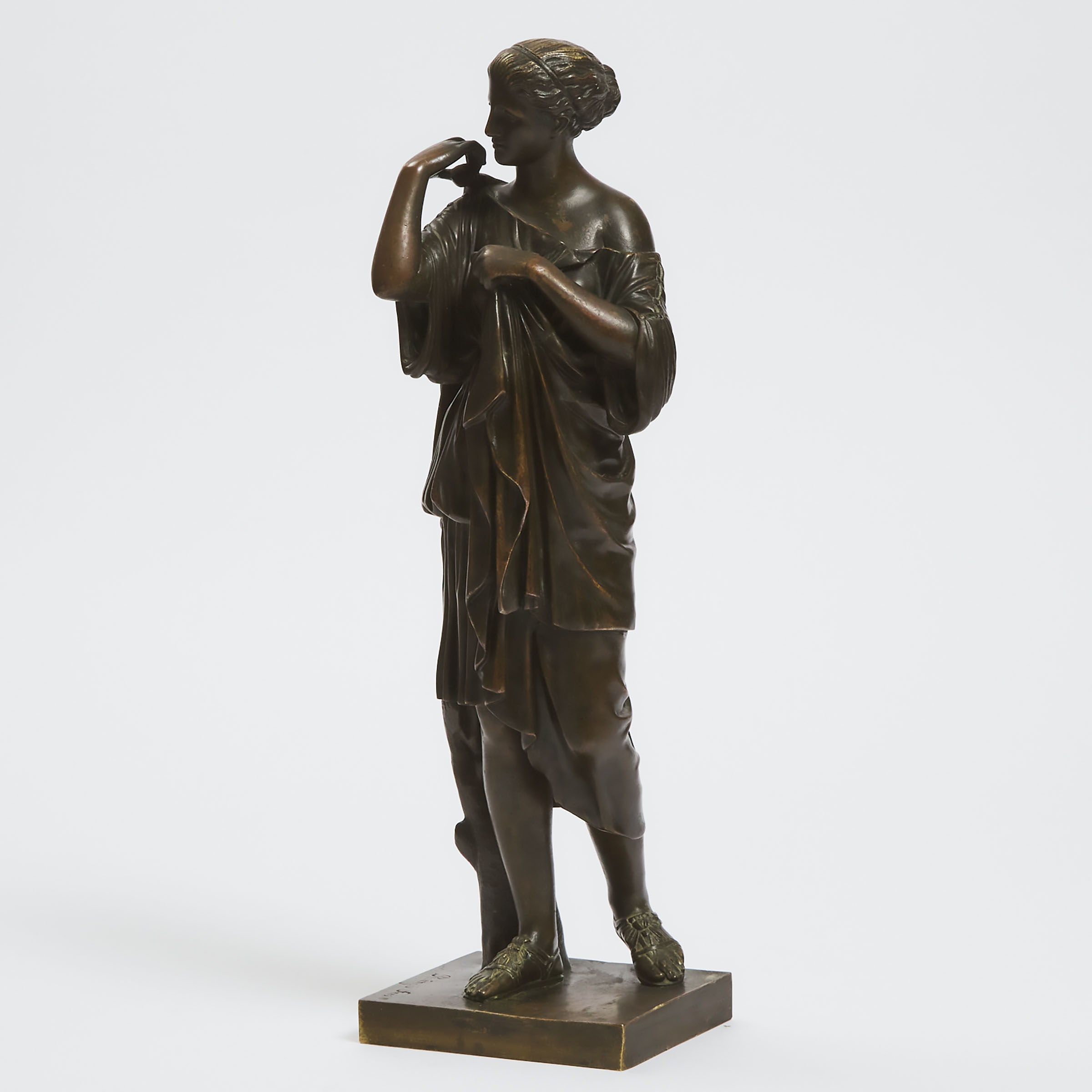 French Patinated Bronze Figure of a