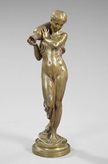 French Patinated Bronze Figure of a