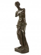 FRENCH PATINATED BRONZE FIGURE