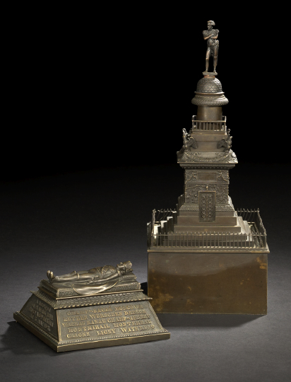 French Patinated Bronze Funerary