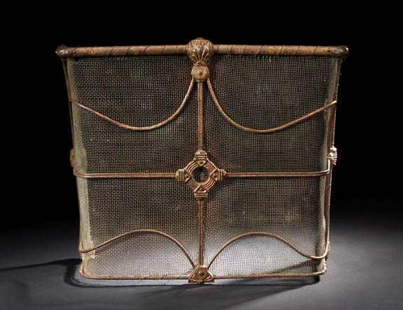 French Patinated Cast-Iron and Wire