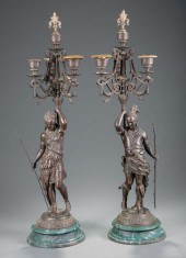 FRENCH PATINATED METAL FIGURAL