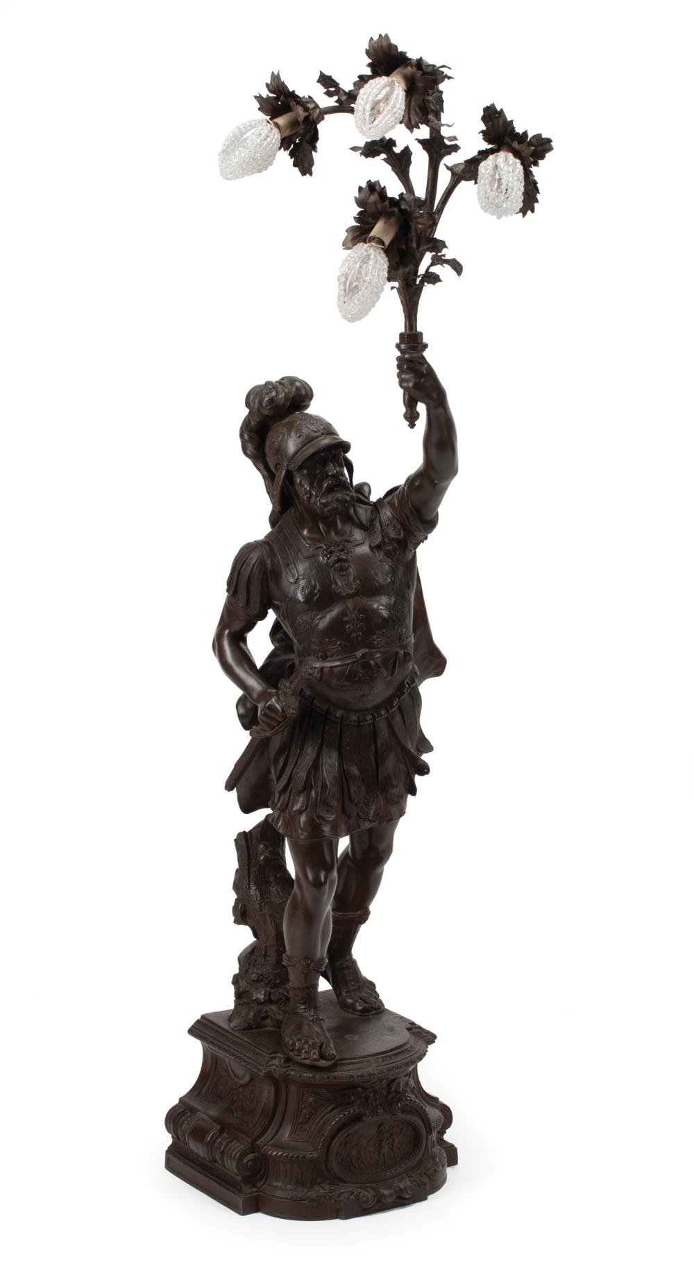 FRENCH PATINATED METAL FIGURAL