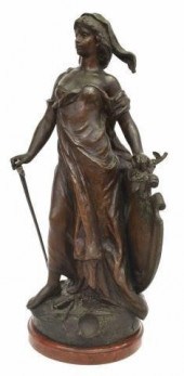 FRENCH PATINATED METAL JUSTICE