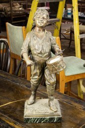 FRENCH PATINATED METAL SCULPTU