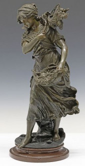 FRENCH PATINATED METAL SCULPTU