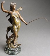FRENCH PATINATED SPELTER FIGUR