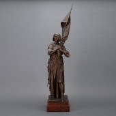 French Patinated White Metal F