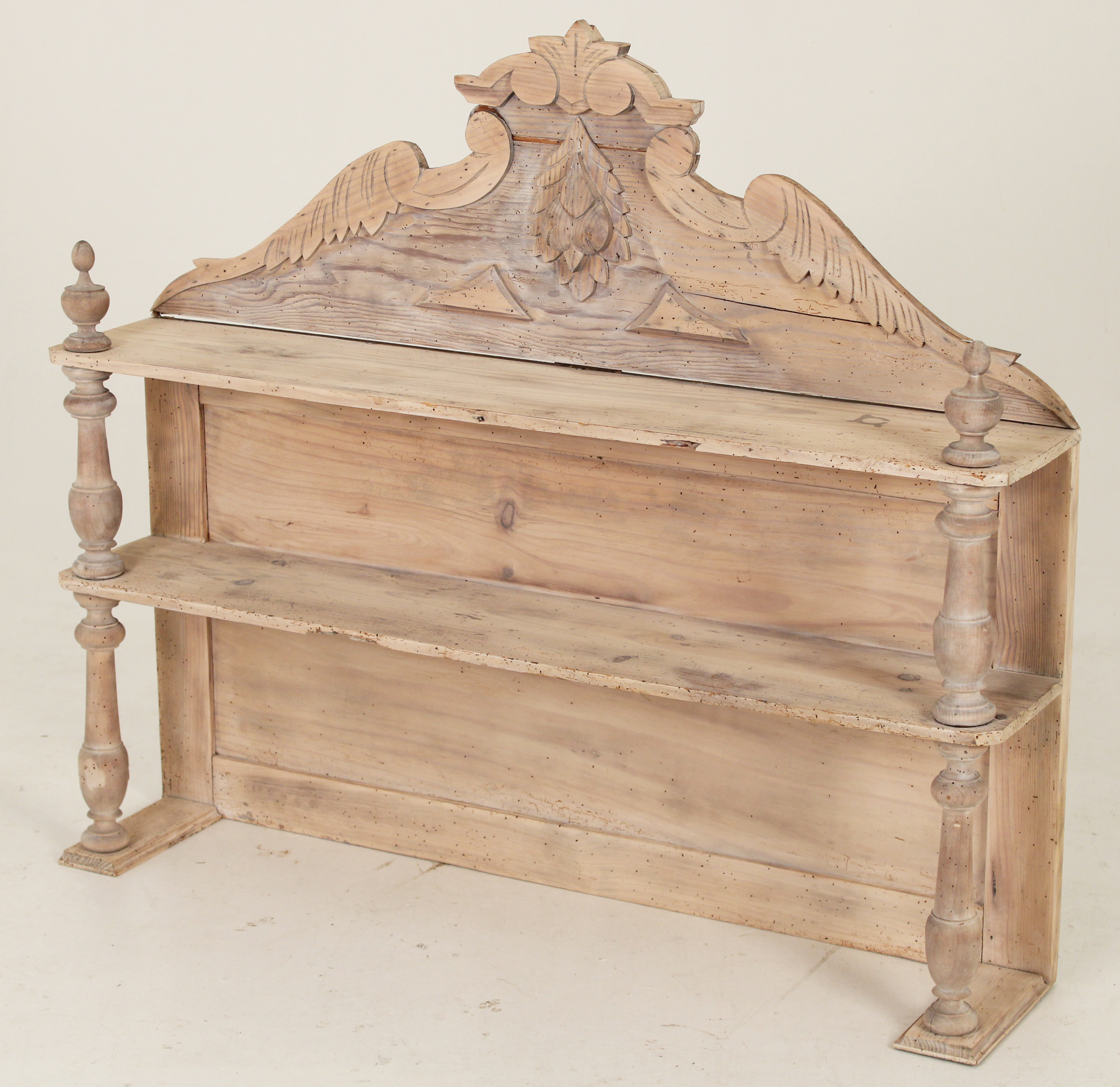 FRENCH PICKLED WALNUT WHATNOT SHELF