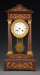 FRENCH PILLAR CLOCK WITH KEY A