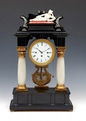 FRENCH PILLAR CLOCK WITH RECUM