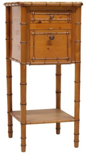 FRENCH PINE FAUX BAMBOO BEDSID