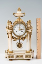FRENCH PLANCHON ALABASTER CLOC