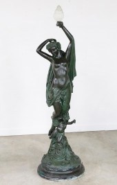 FRENCH POLYCHROME BRONZE FIGUR
