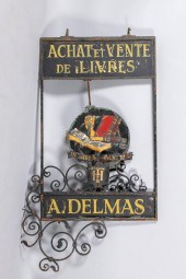 FRENCH POLYCHROMED IRON BOOK S