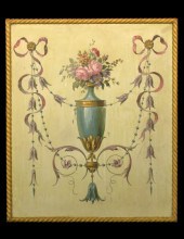 French Polychromed Wooden Deco
