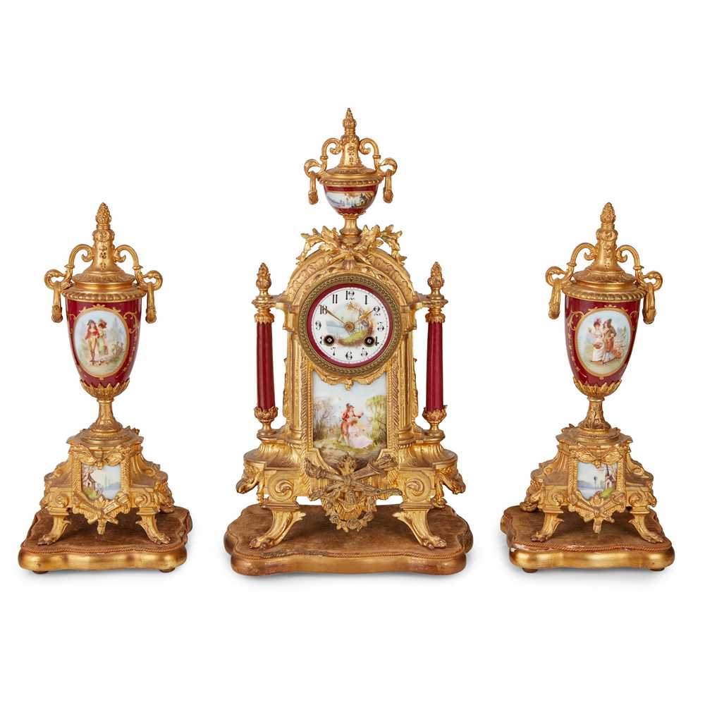 FRENCH PORCELAIN AND GILT METAL