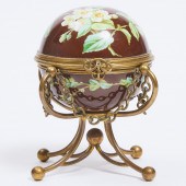 French Porcelain and Gilt Meta