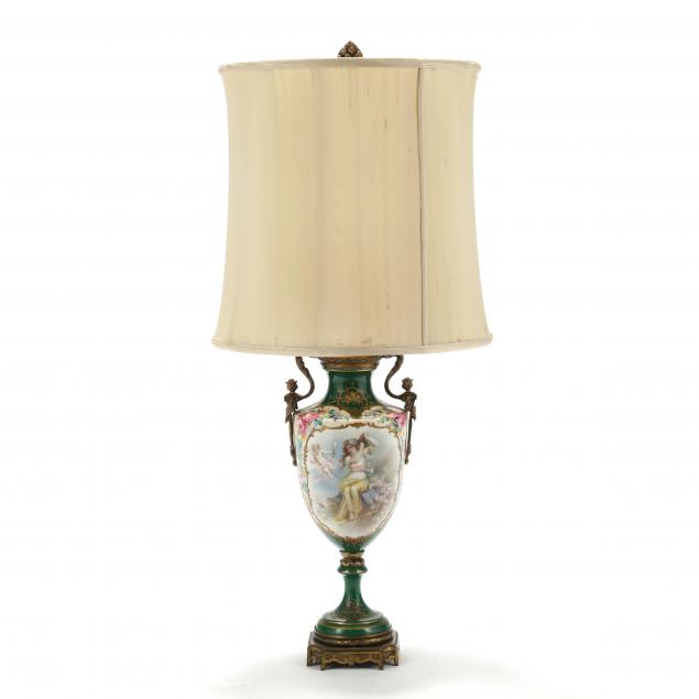 FRENCH PORCELAIN AND ORMOLU URN