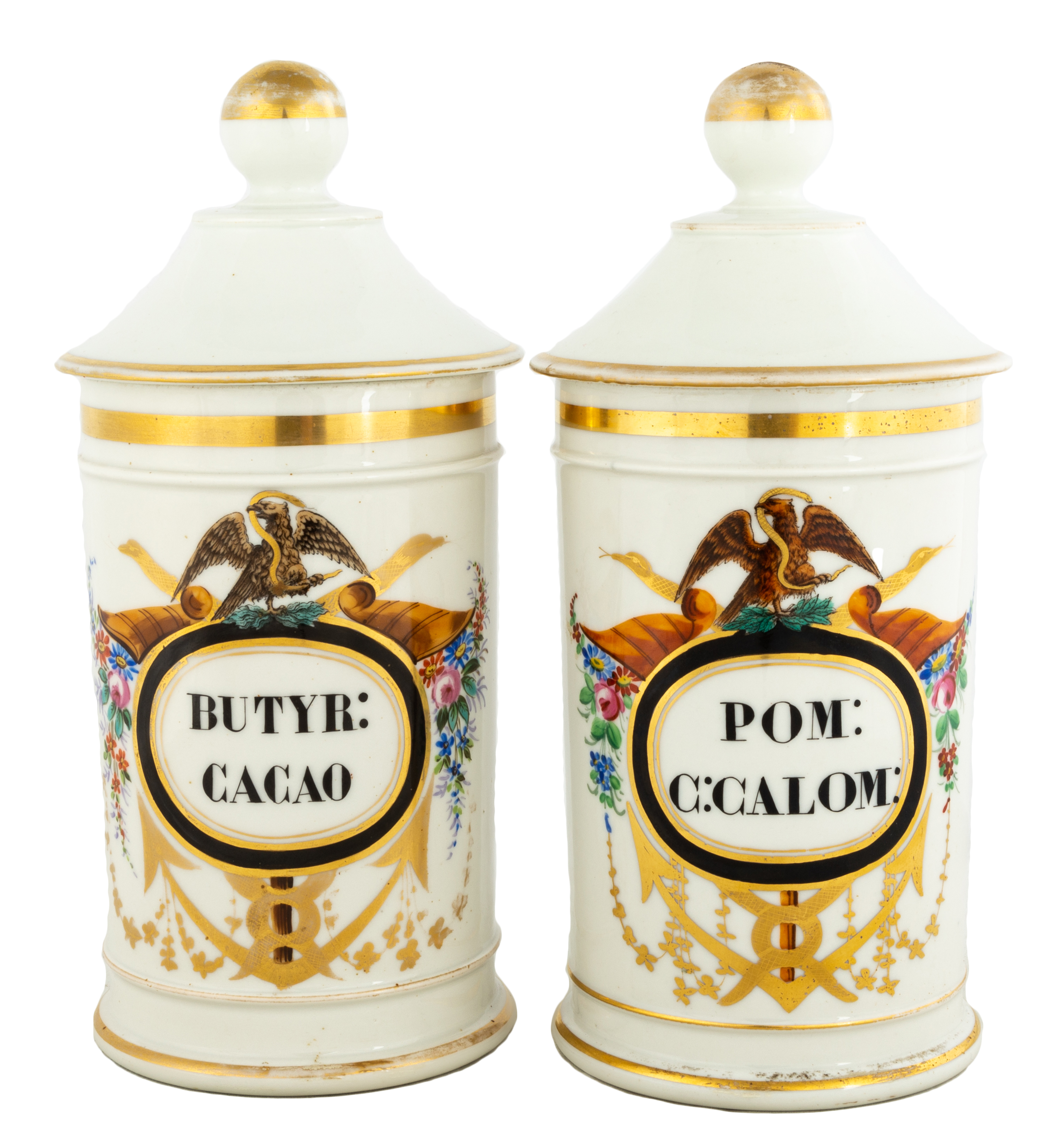 FRENCH PORCELAIN APOTHECARY JARS