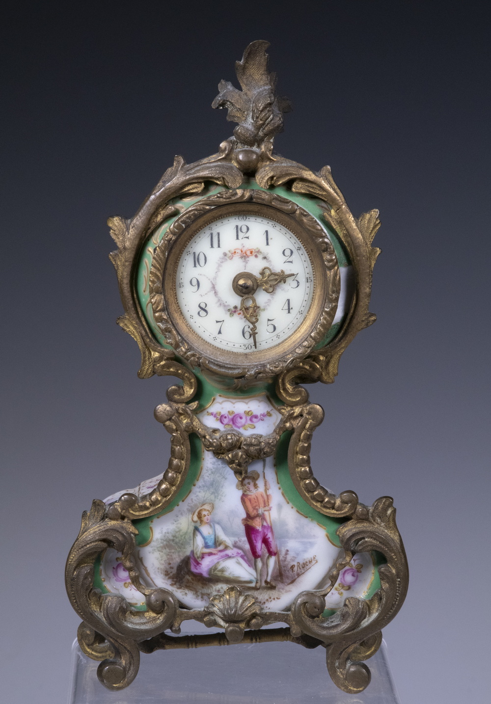 FRENCH PORCELAIN BOUDOIR CLOCK