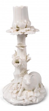 FRENCH PORCELAIN CANDLESTICK H